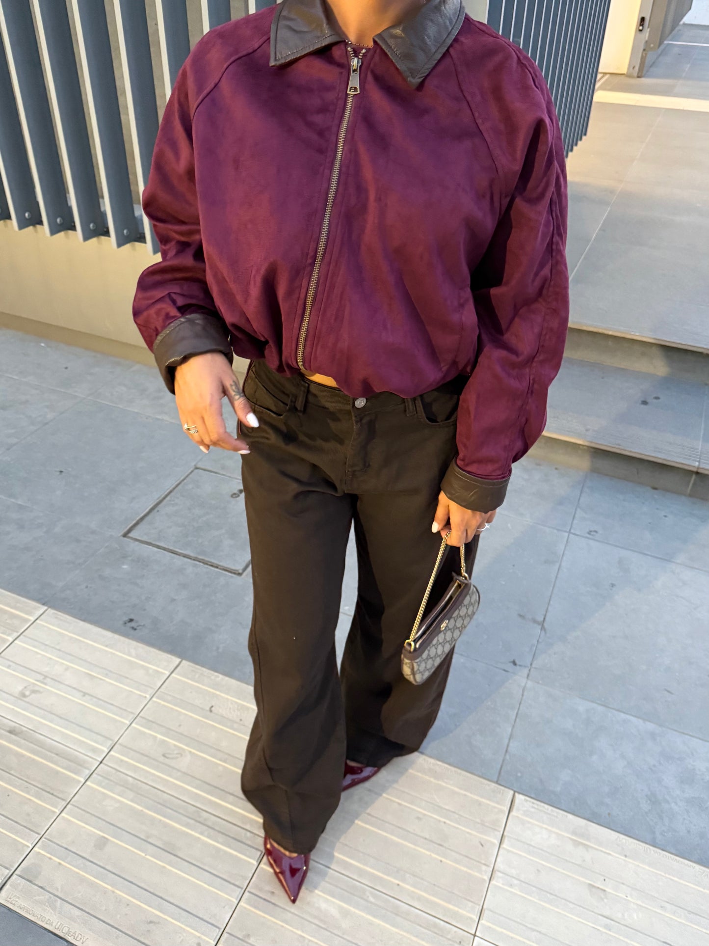 Pantalone balloon marrone