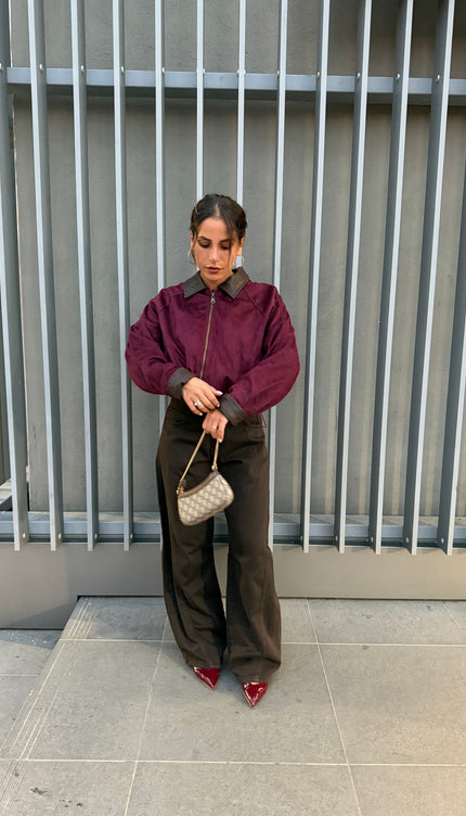 Pantalone balloon marrone