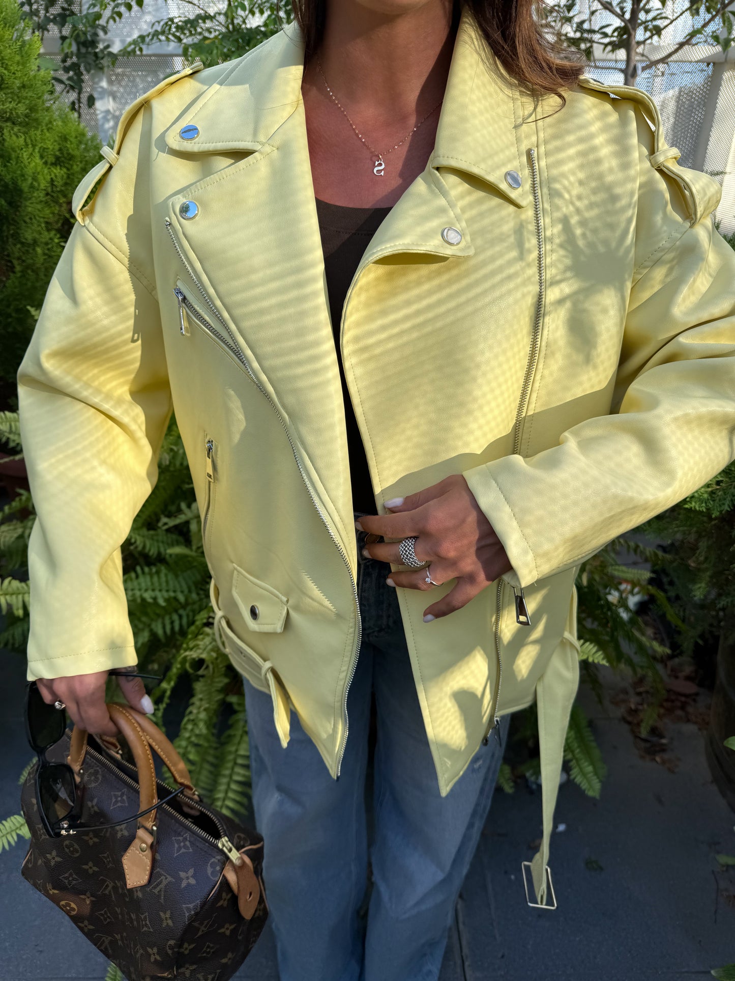 Chiodo  Ecopelle Oversize Sole