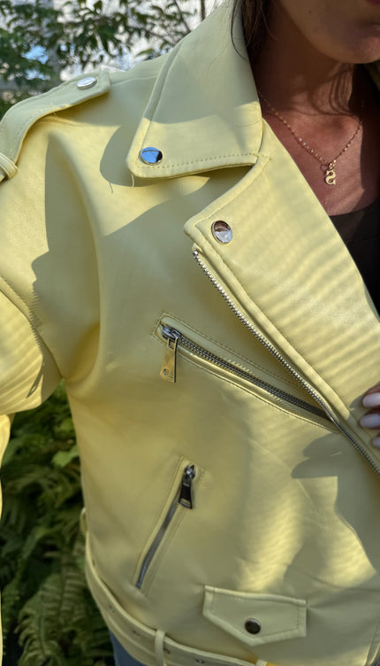 Chiodo  Ecopelle Oversize Sole