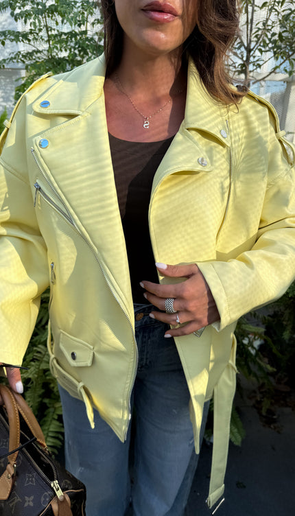 Chiodo  Ecopelle Oversize Sole