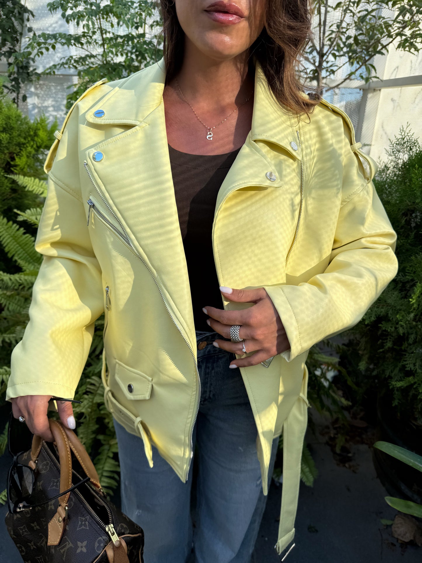 Chiodo  Ecopelle Oversize Sole