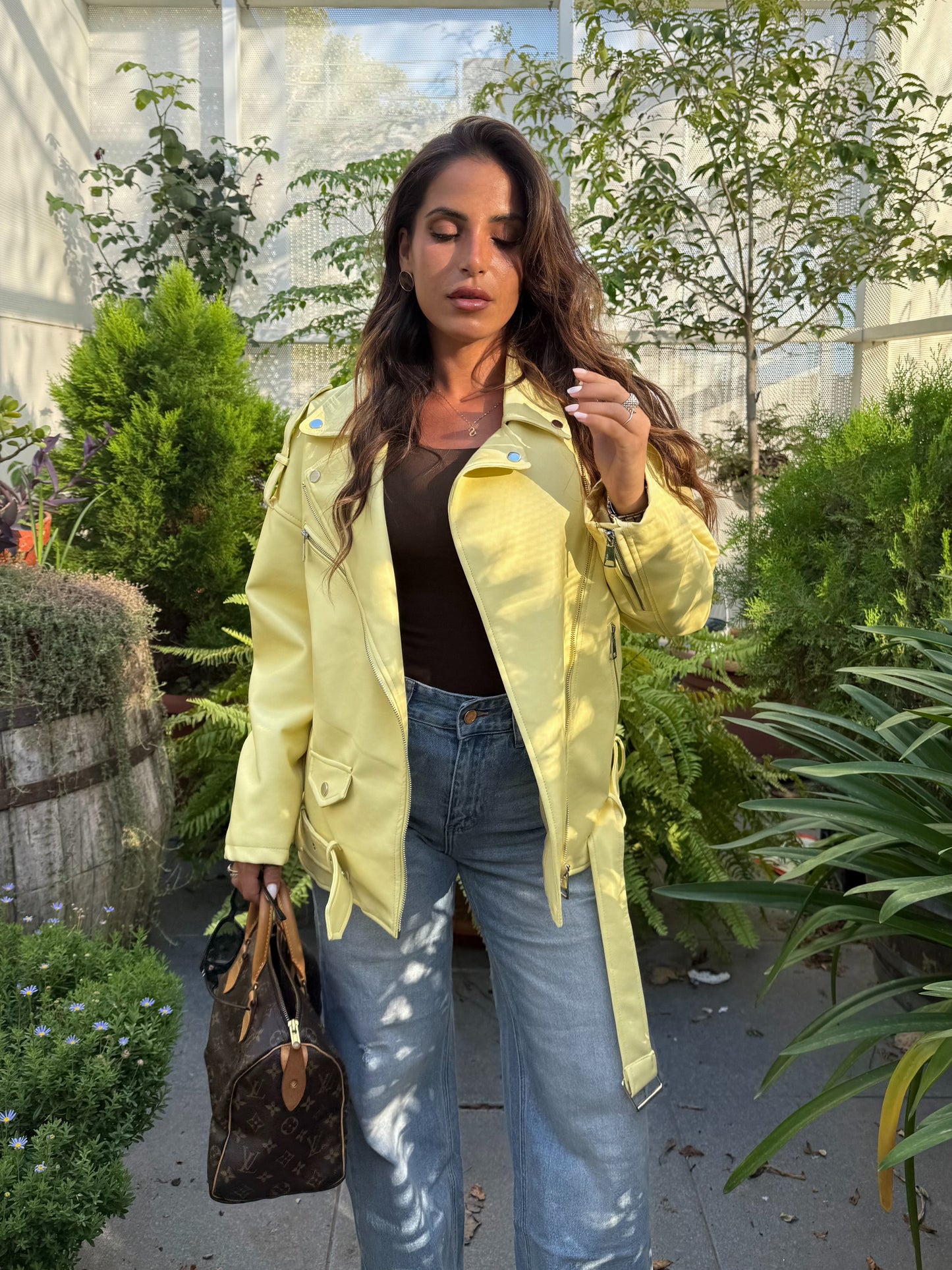 Chiodo  Ecopelle Oversize Sole