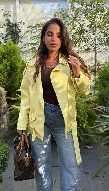 Chiodo  Ecopelle Oversize Sole