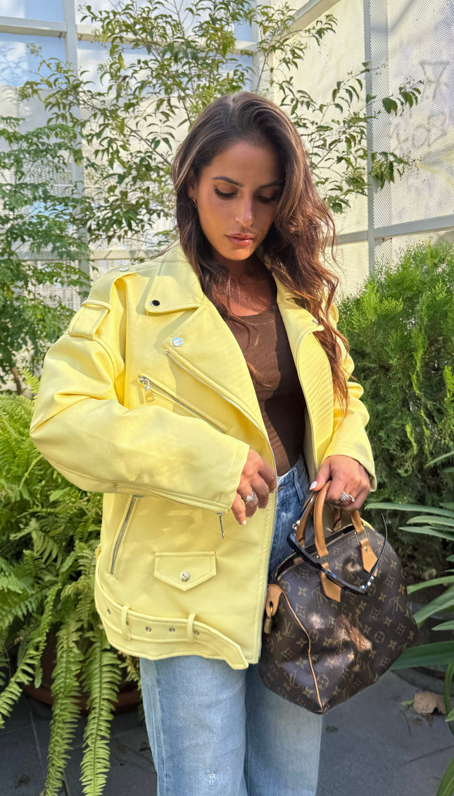 Chiodo  Ecopelle Oversize Sole