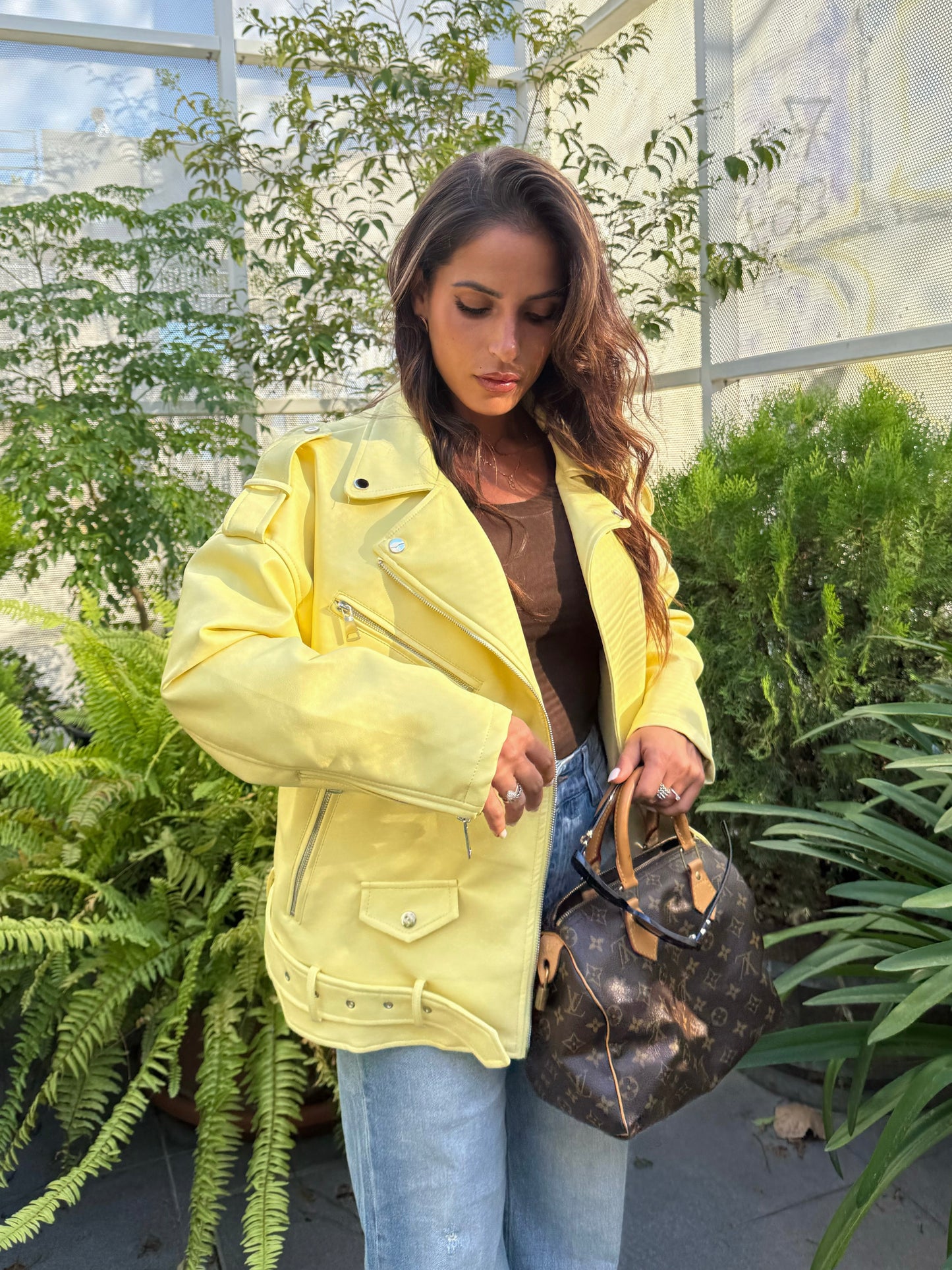 Chiodo  Ecopelle Oversize Sole