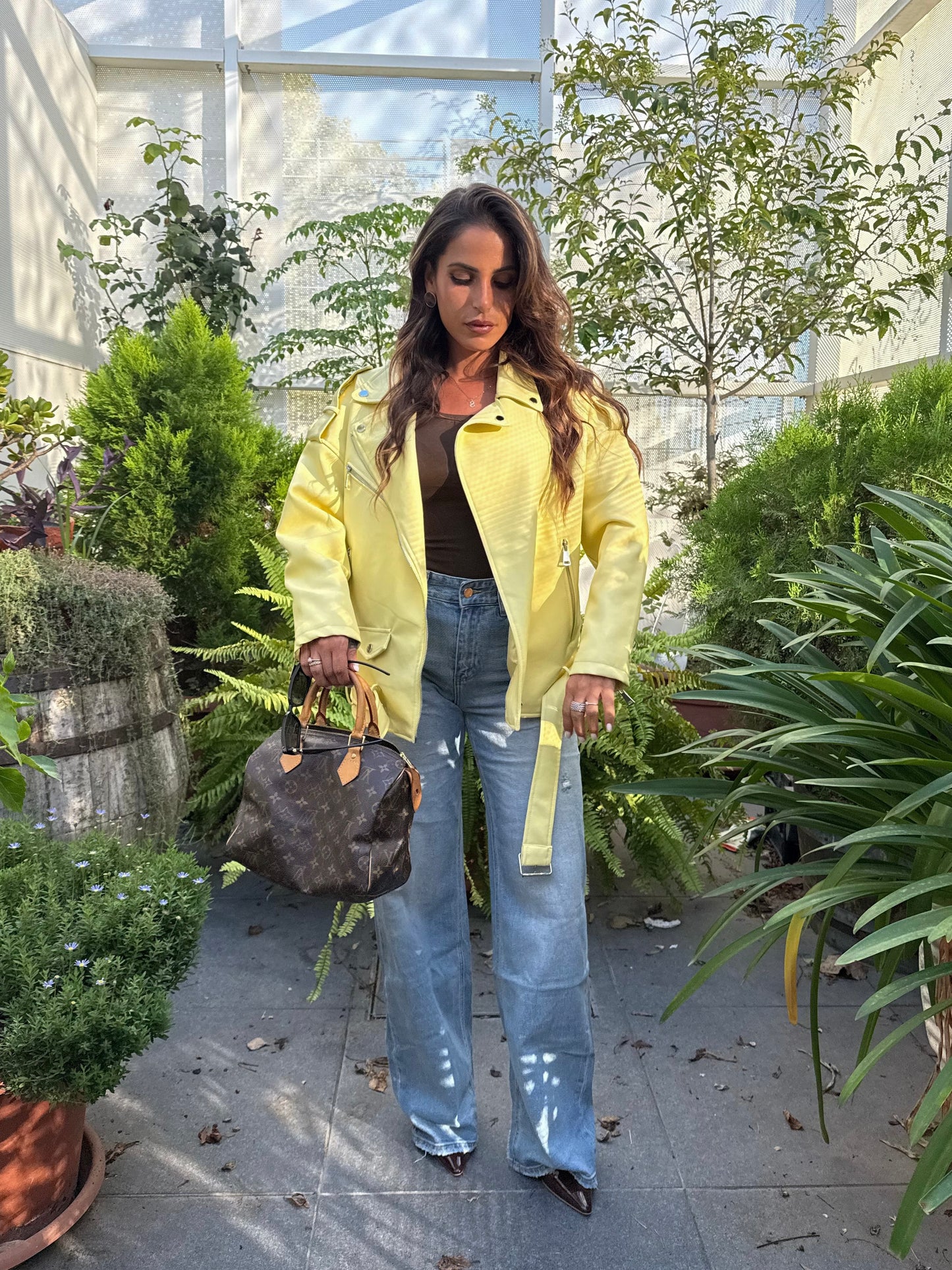 Chiodo  Ecopelle Oversize Sole