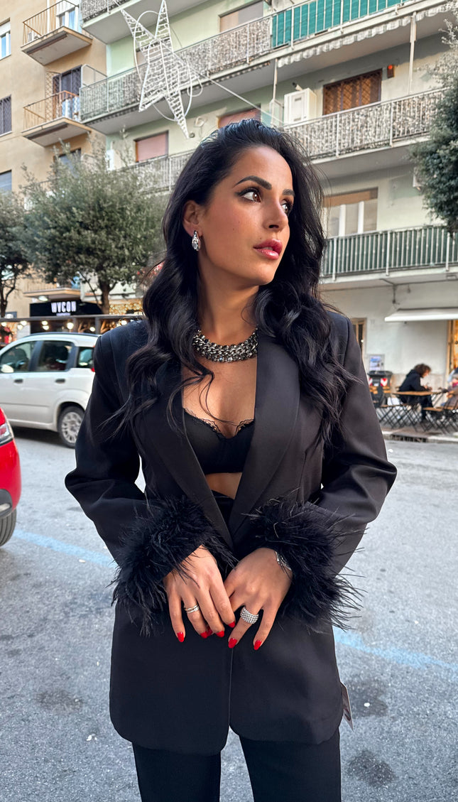 Blazer  Oversize Piume