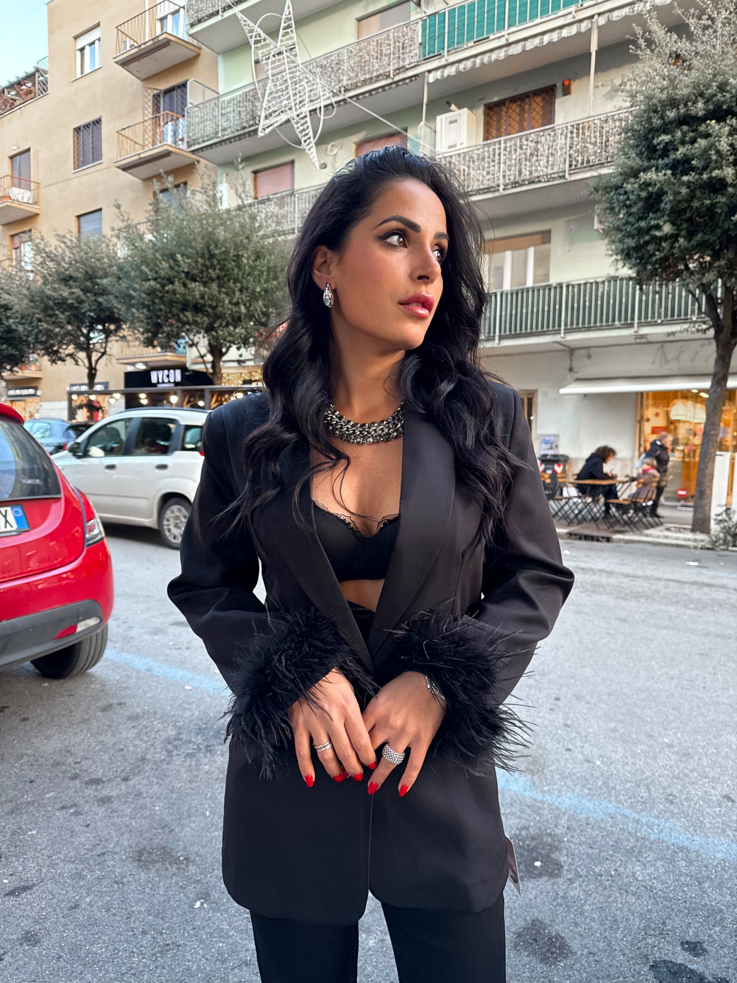 Blazer  Oversize Piume