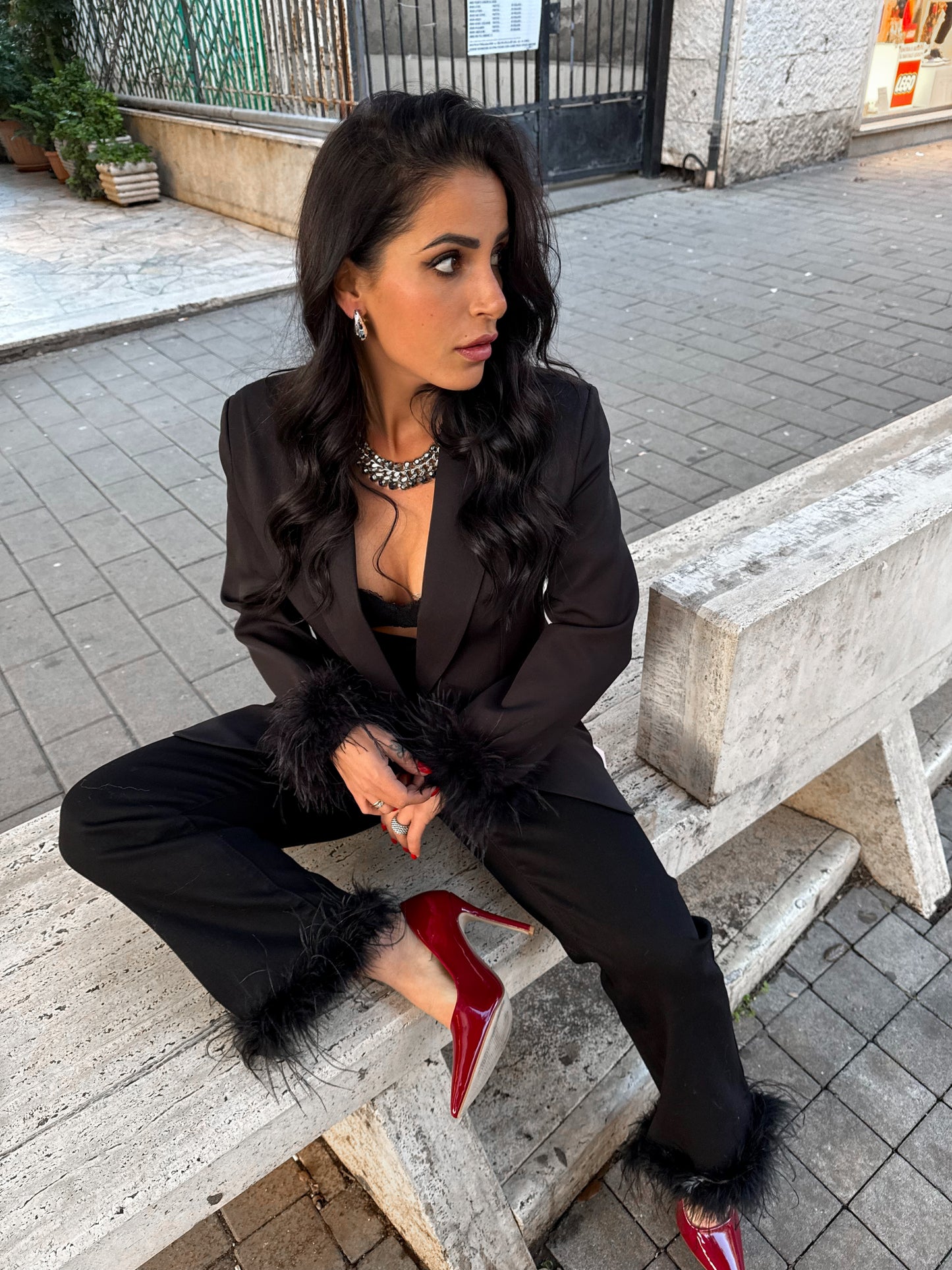 Blazer  Oversize Piume