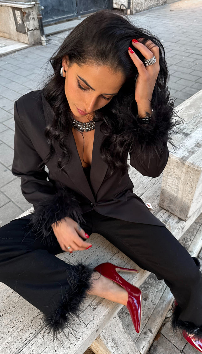 Blazer  Oversize Piume