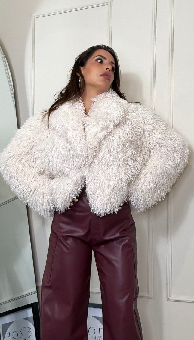 Pelliccia Mongolia Bianca