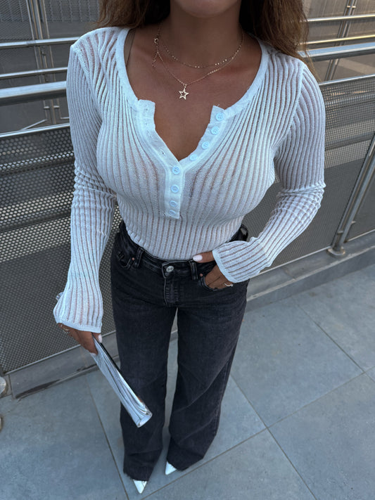 Maglia In Filo Semitrasparente Olga