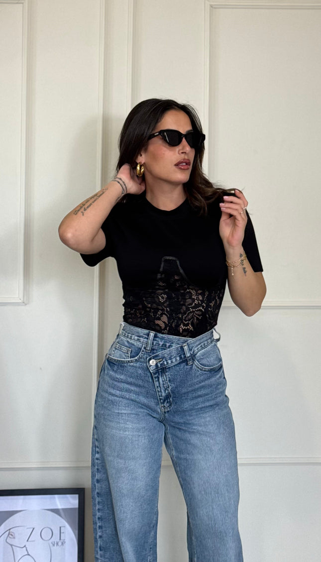 T-shirt Bustier Nera