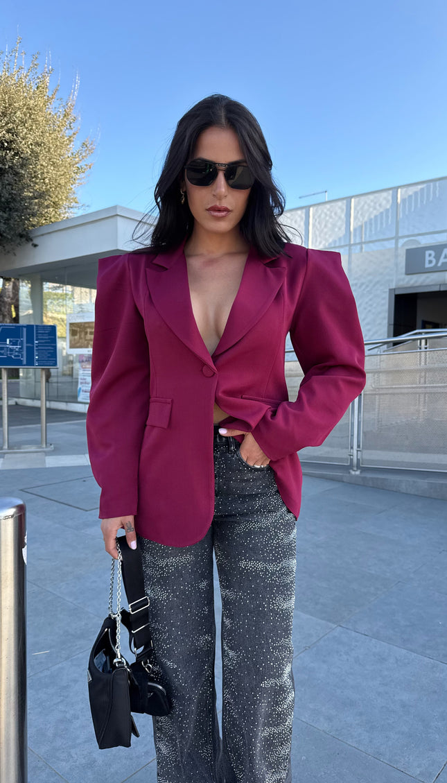 Blazer Strutturato Bordeaux