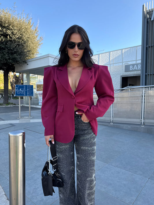 Blazer Strutturato Bordeaux
