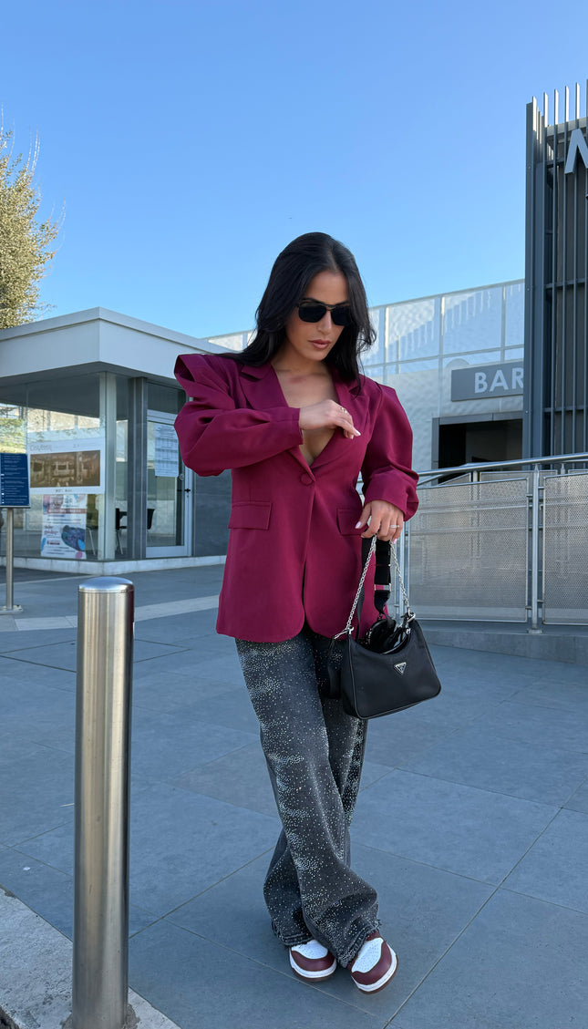 Blazer Strutturato Bordeaux