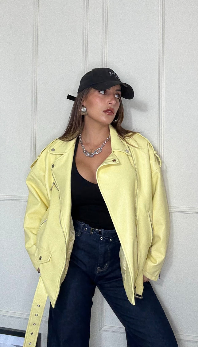 Chiodo  Ecopelle Oversize Sole