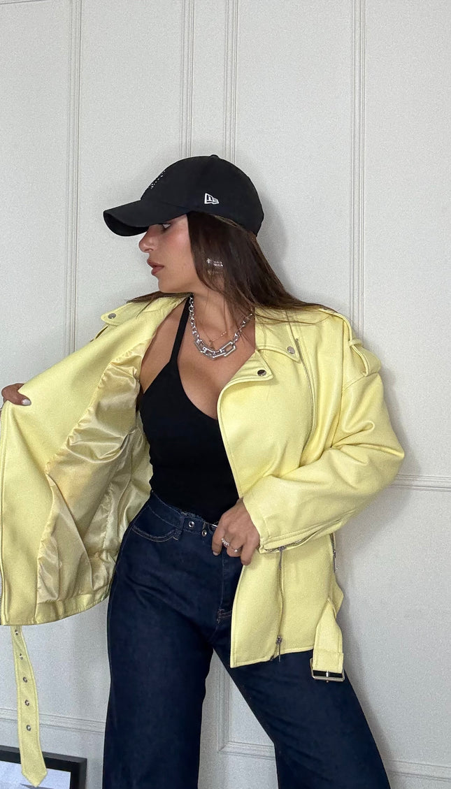 Chiodo  Ecopelle Oversize Sole