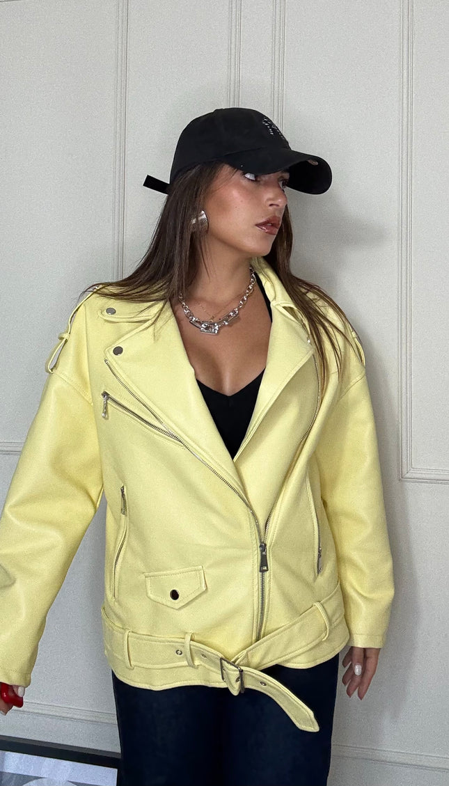 Chiodo  Ecopelle Oversize Sole