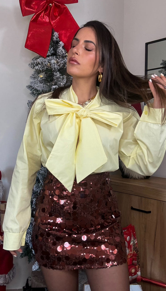 Camicia Fiocco Gialla