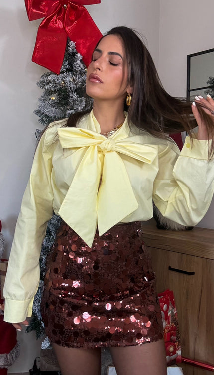 Camicia Fiocco Gialla