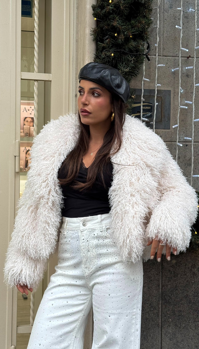 Pelliccia Mongolia Bianca