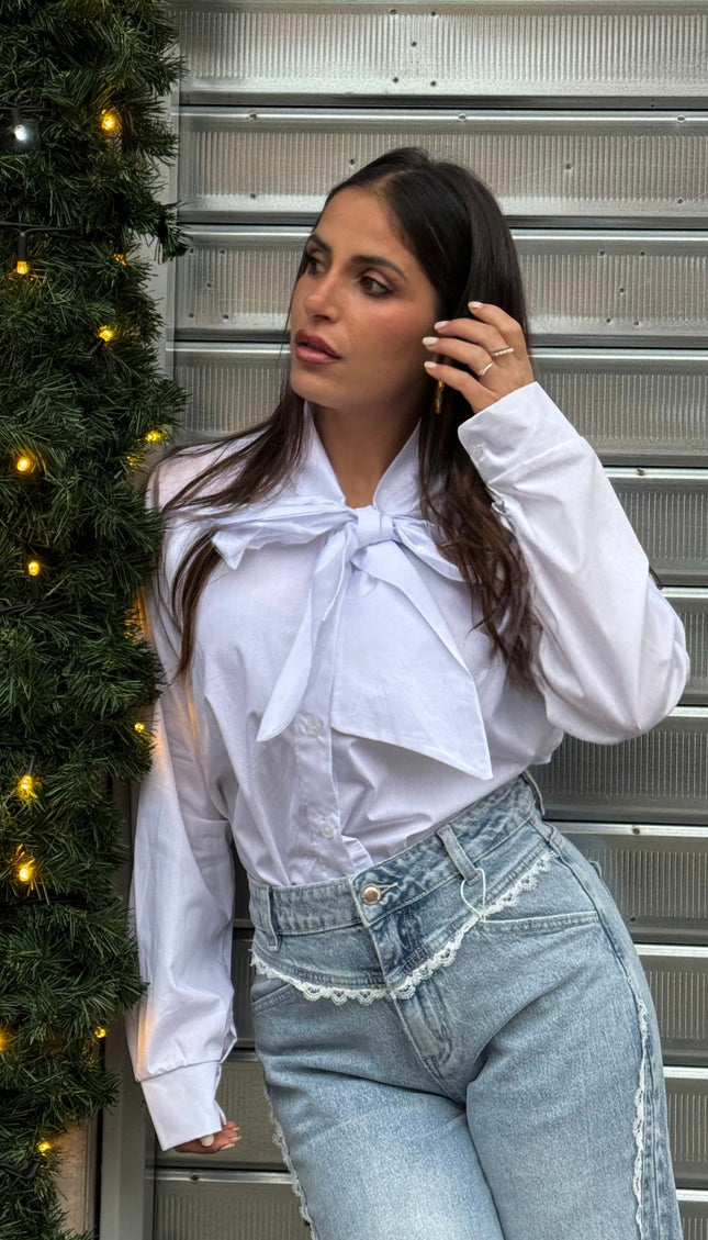 Camicia Fiocco Bianca