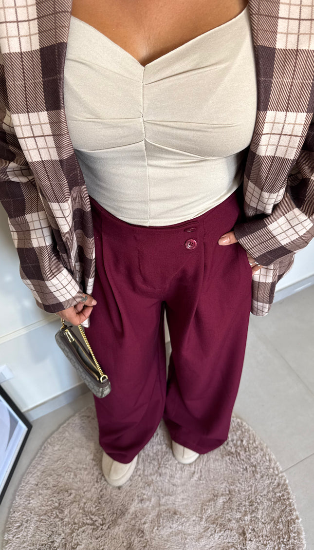 Pant Palazzo Bordeaux