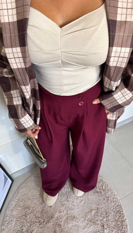 Pant Palazzo Bordeaux