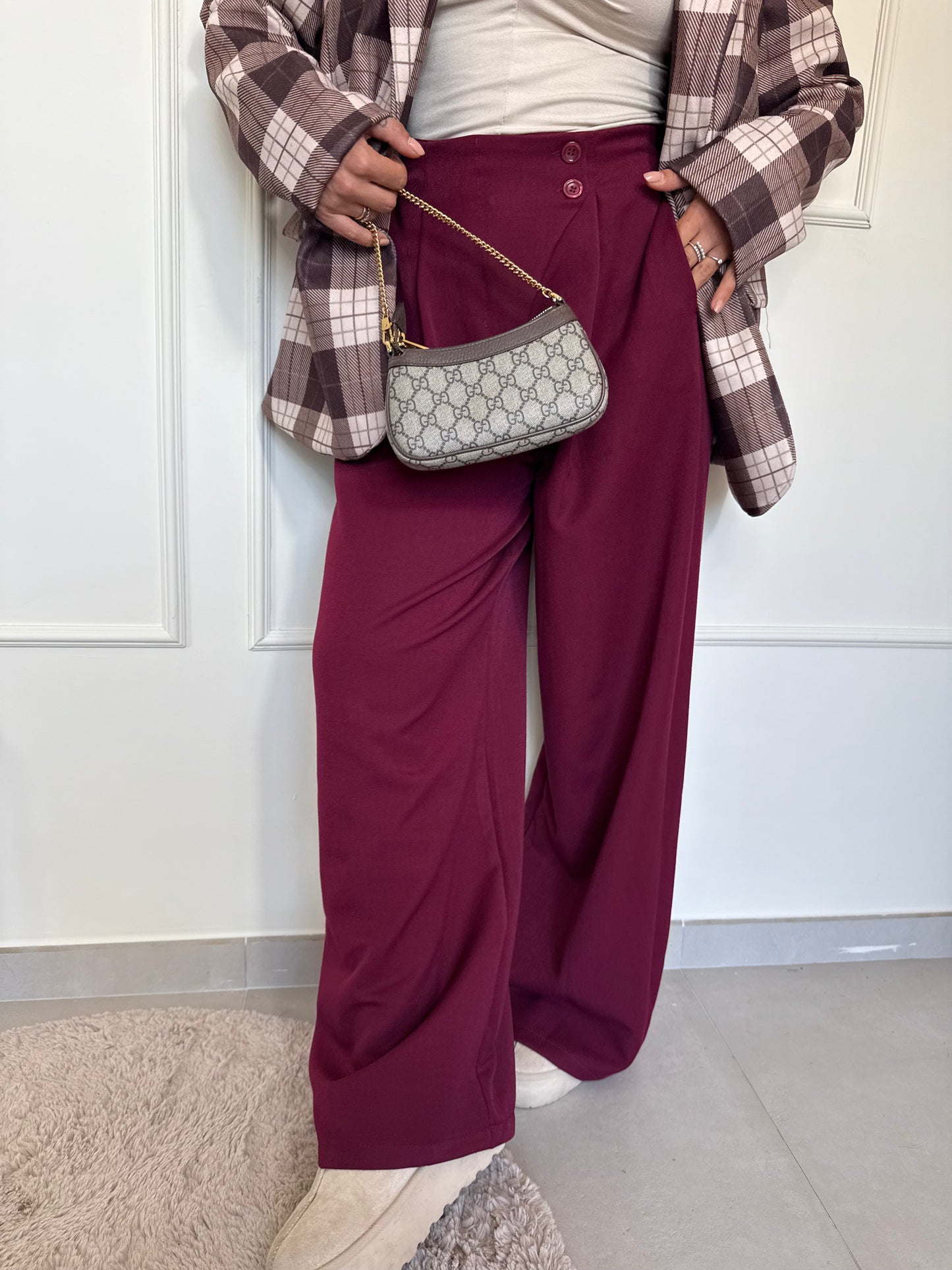 Pant Palazzo Bordeaux