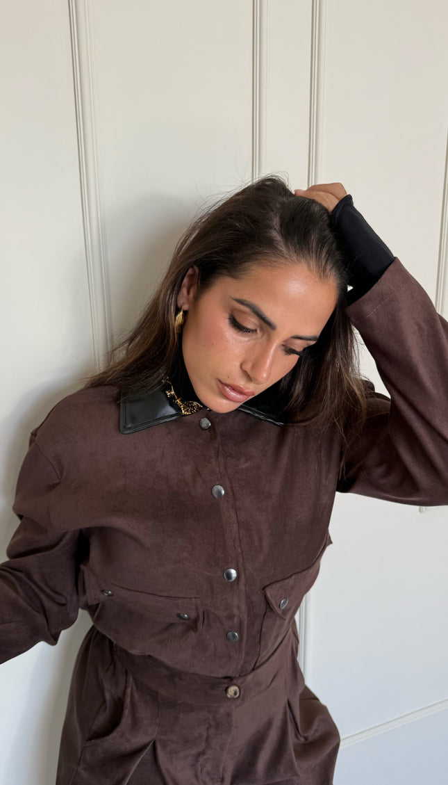 Completo in suede Sara