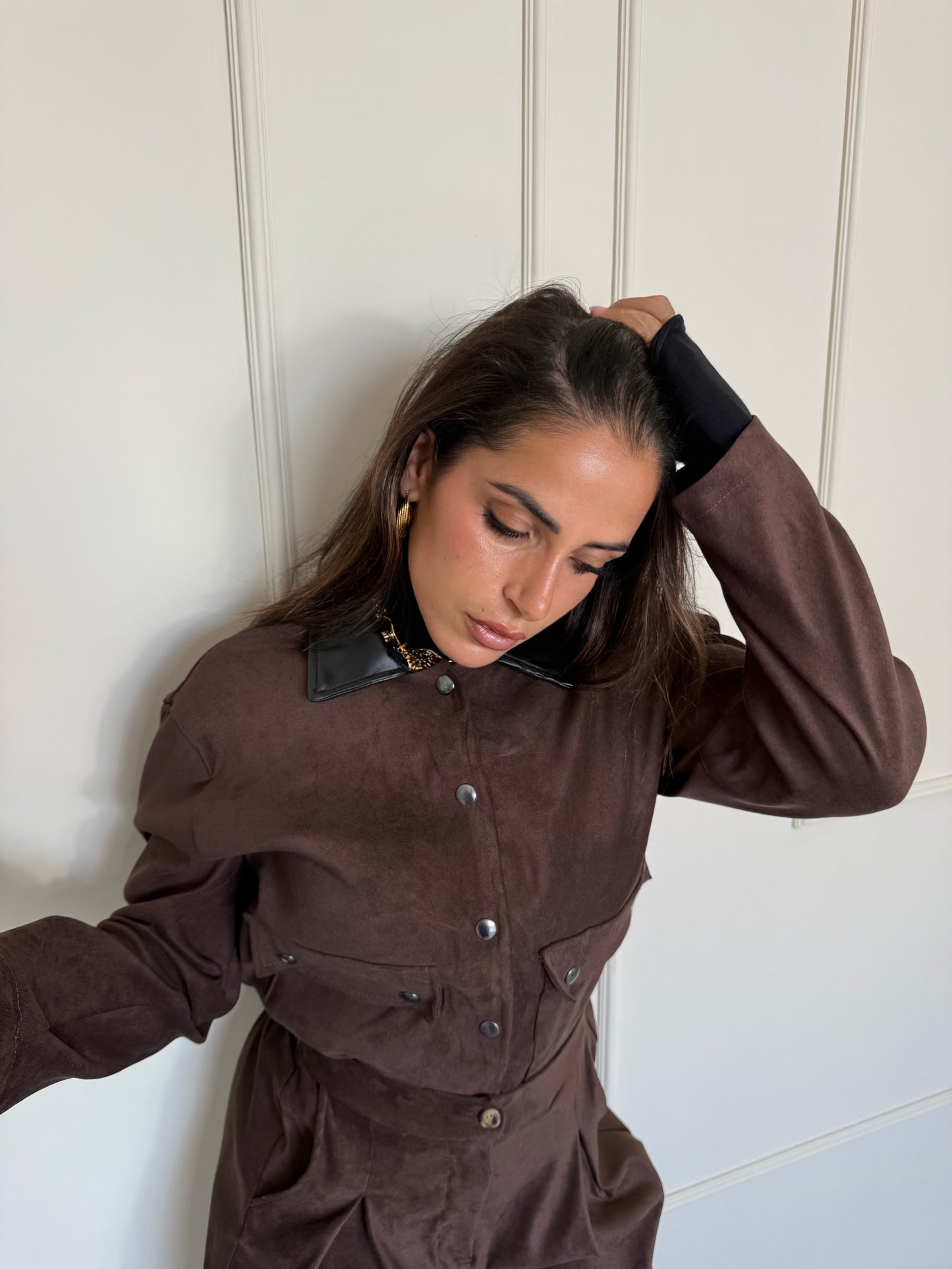 Completo in suede Sara