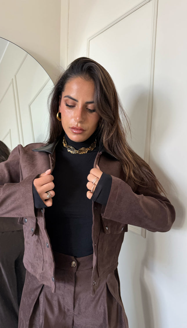 Completo in suede Sara