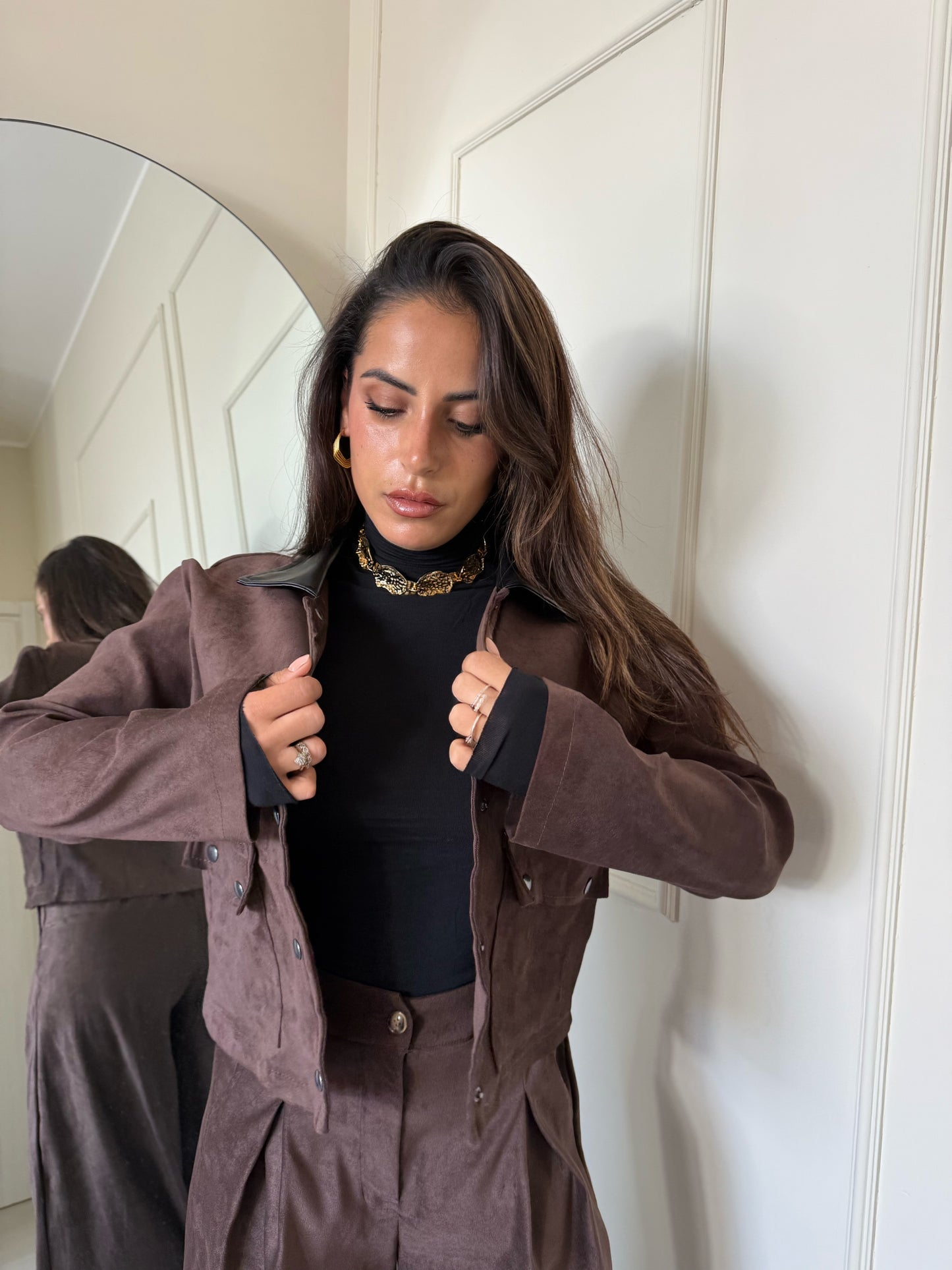 Completo in suede Sara