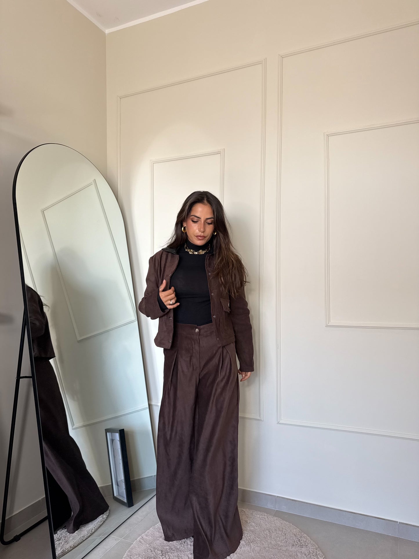 Completo in suede Sara