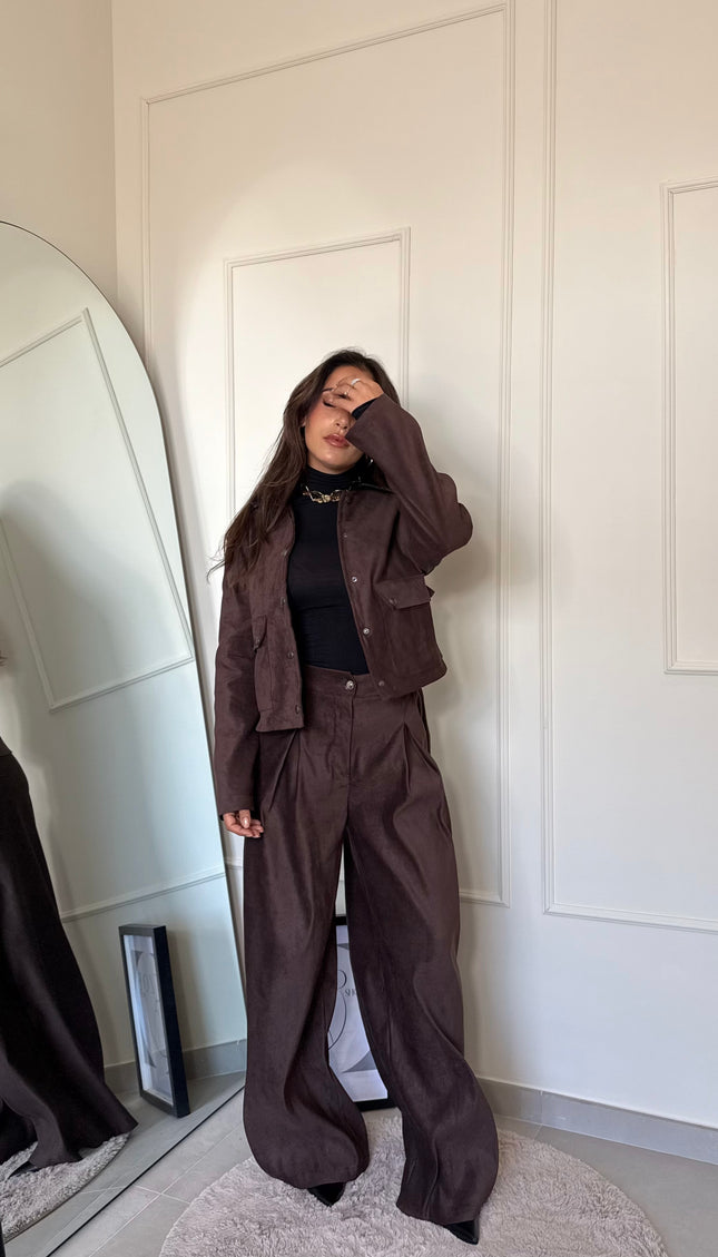 Completo in suede Sara