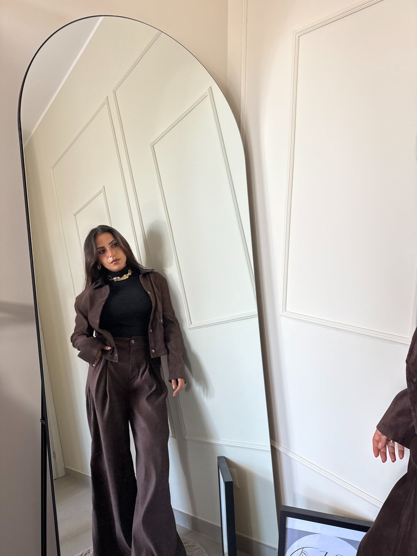 Completo in suede Sara