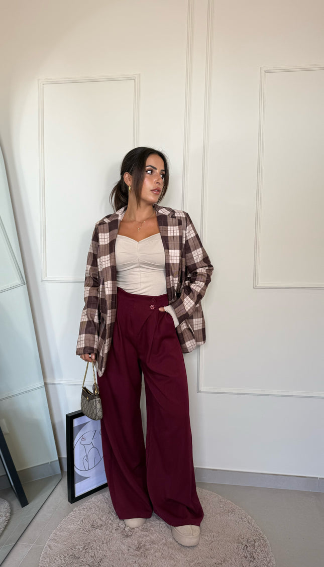 Pant Palazzo Bordeaux