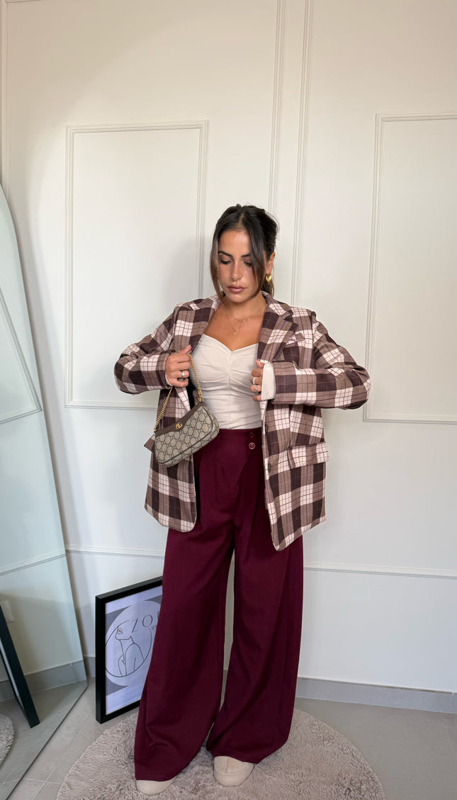 Pant Palazzo Bordeaux