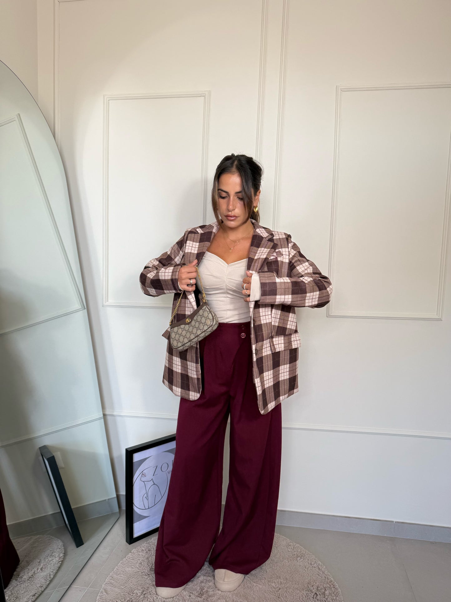 Pant Palazzo Bordeaux