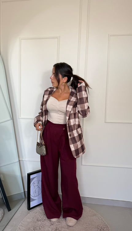 Pant Palazzo Bordeaux