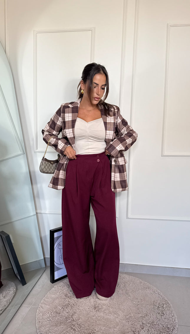 Pant Palazzo Bordeaux