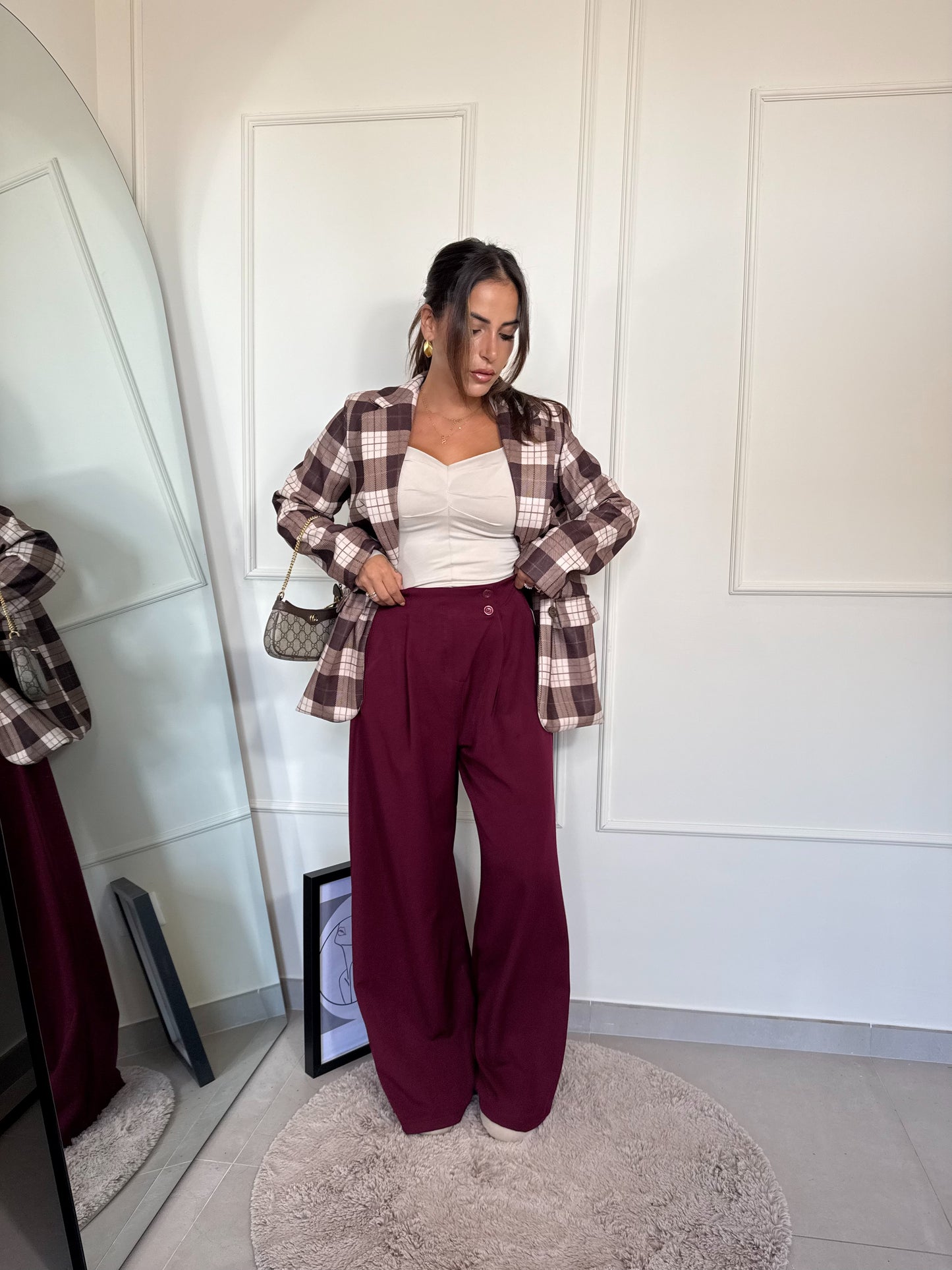 Pant Palazzo Bordeaux