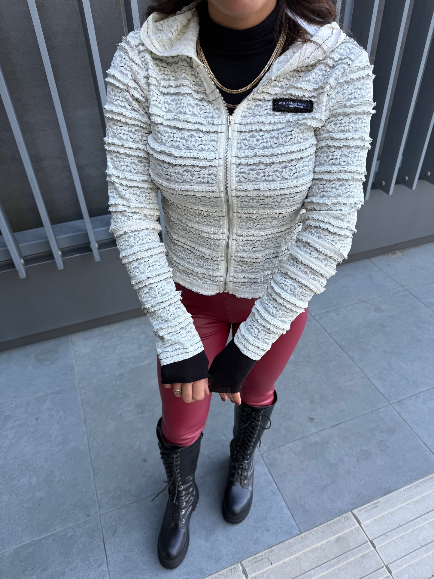 Leggings Ecopelle Bordeaux