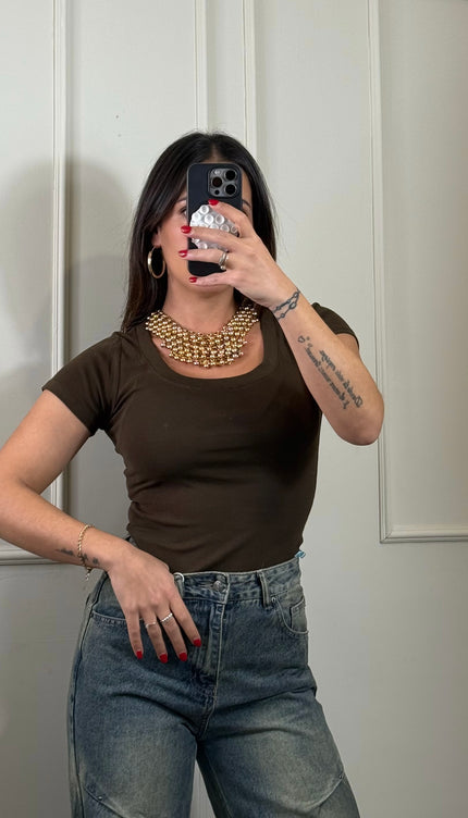 Tshirt Basc Marrone