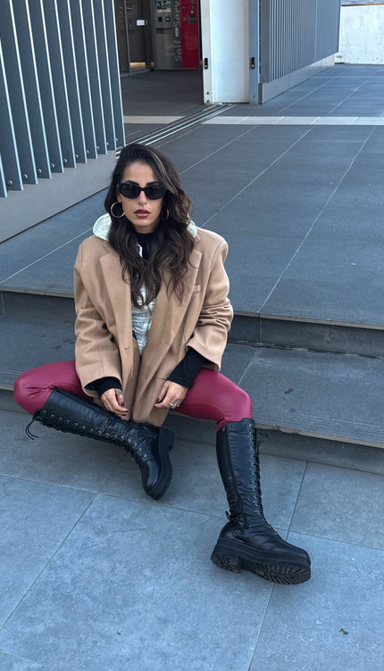 Leggings Ecopelle Bordeaux