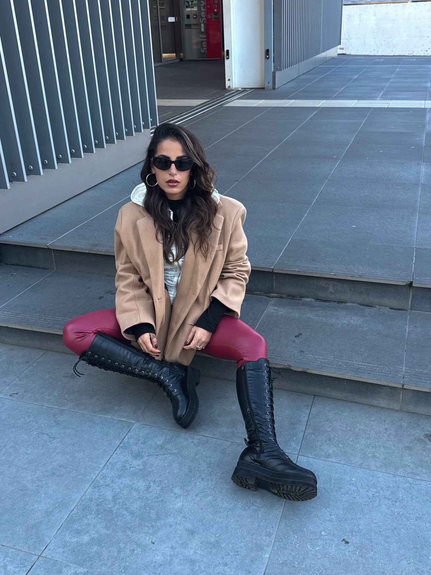 Leggings Ecopelle Bordeaux