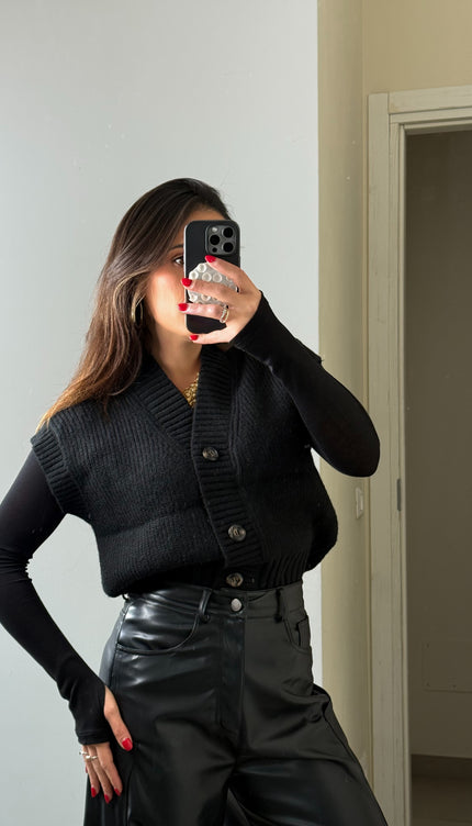 Gilet Lana Nero