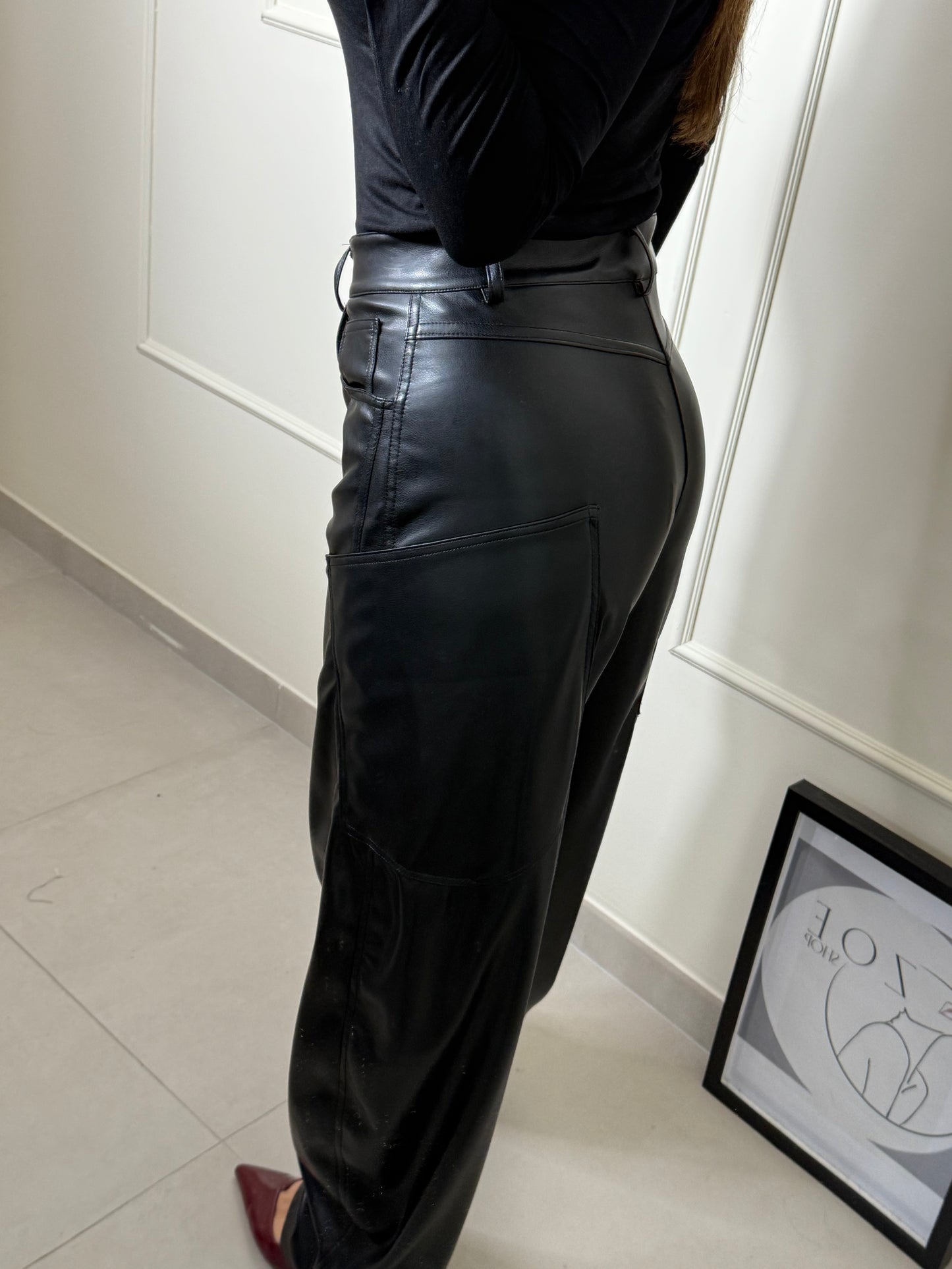 Pantalone Lumina Ecopelle nero
